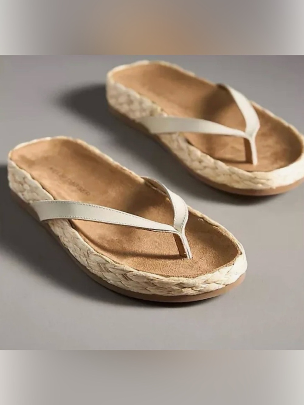 Kelsi Dagger Brooklyn Softy Braided Raffia
Thong Sandals. Size 7.5